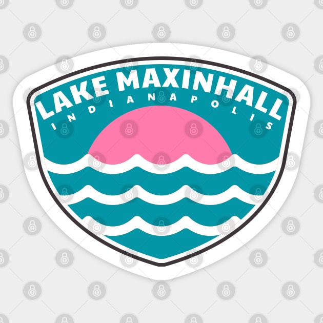 Lake Maxinhall Pink Sunset Sticker by Camp Happy Hour